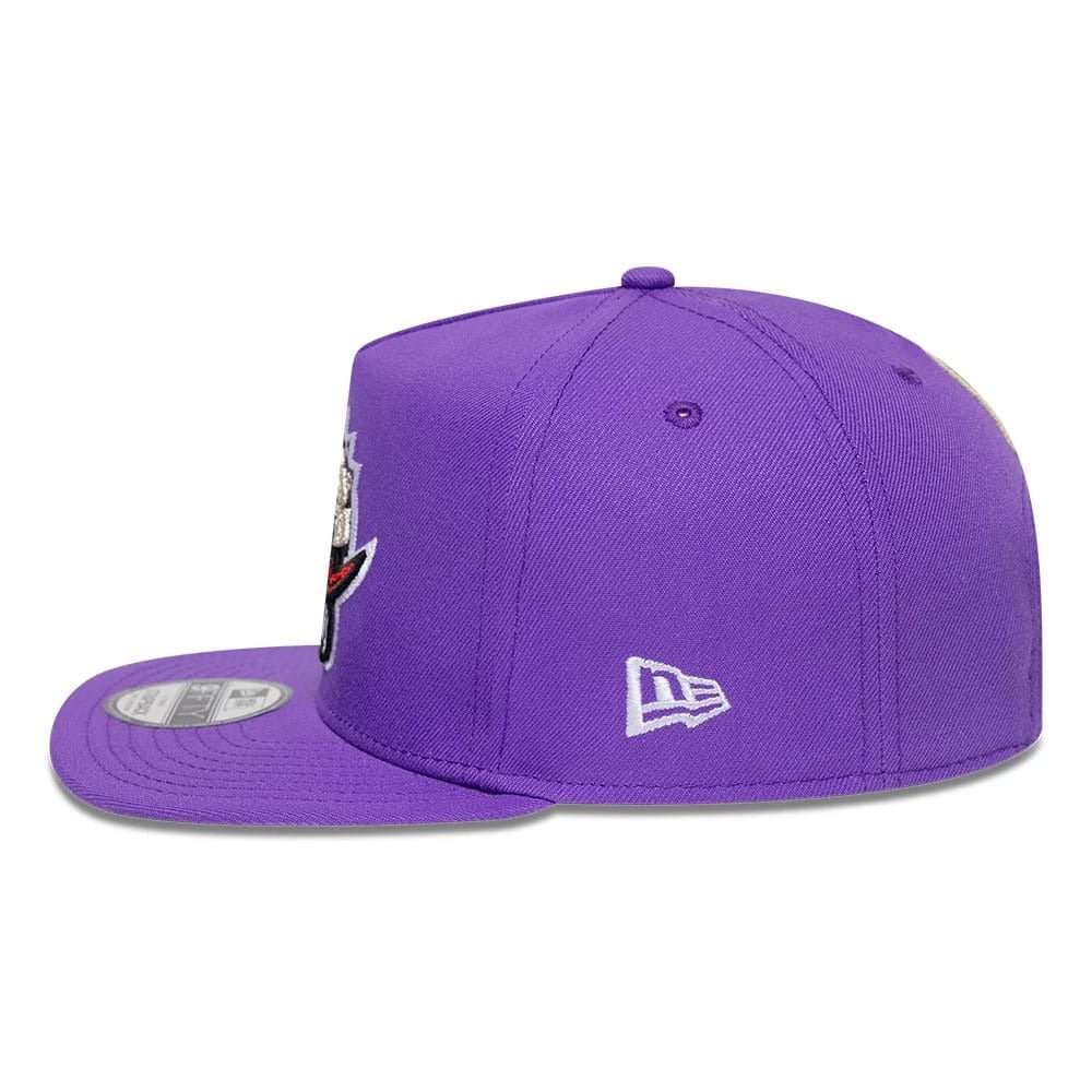 Toronto Raptors NBA Hardwood Classic 9FIFTY A-Frame Snapback New Era Purple - Image 5