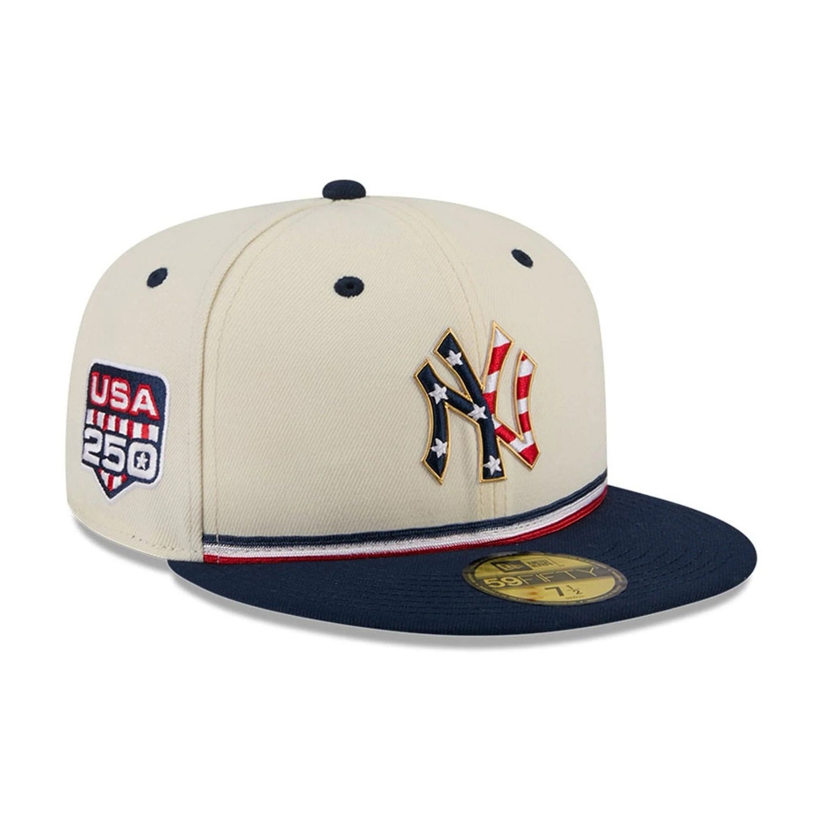 New York Yankees MLB26 July 4 59FIFTY Fitted New Era Cream/Navy - Image 2