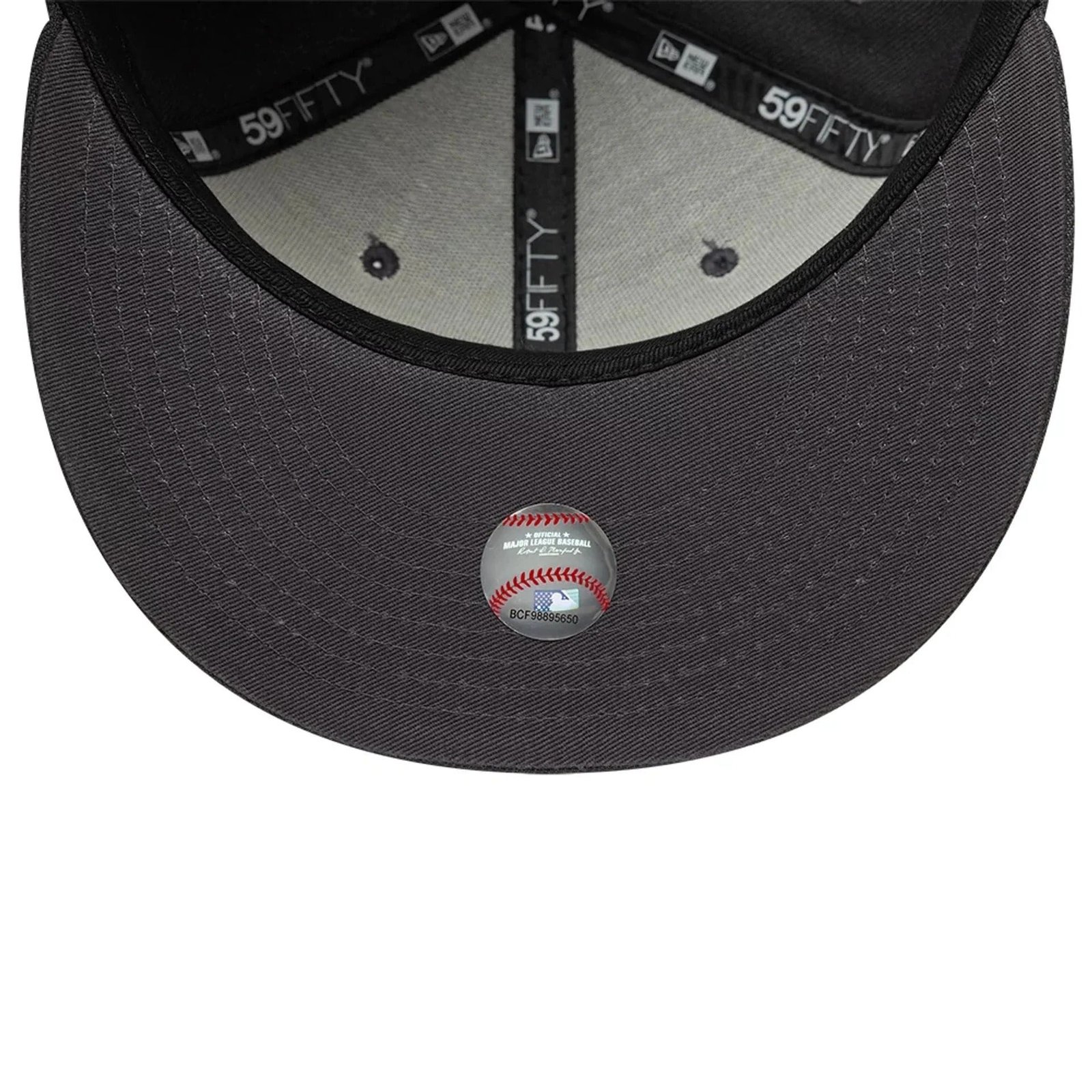 New York Yankees MLB Basic 59Fifty Fitted New Era Grey/White - Image 7