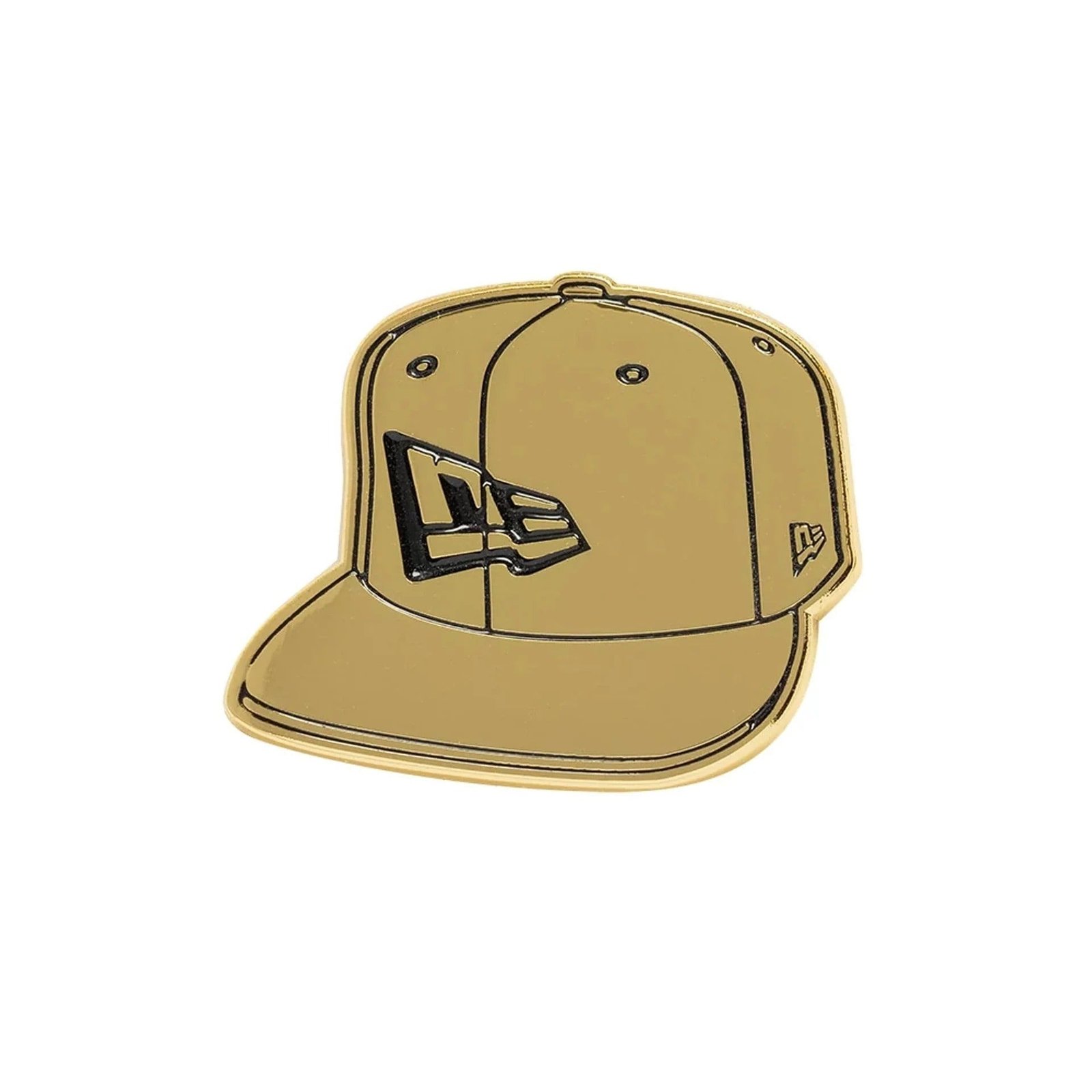 New Era Cap Pin Badge Gold