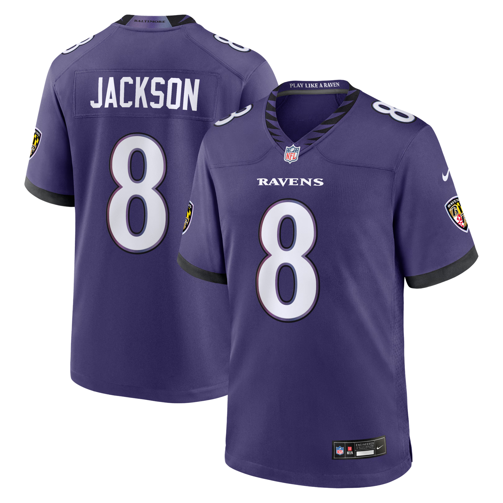 Lamar Jackson Baltimore Ravens 2026 Home NFL Game Jersey Nike