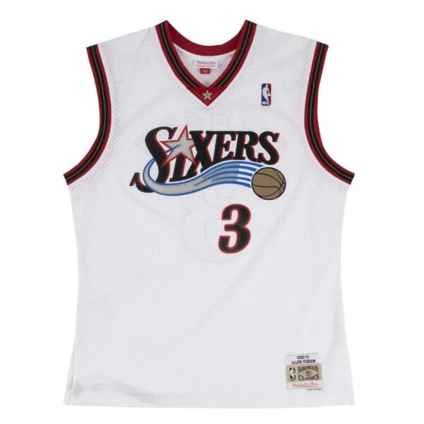 Allen Iverson Philadelphia 76ers 2000-2001 Home NBA Swingman Jersey Mitchell & Ness White