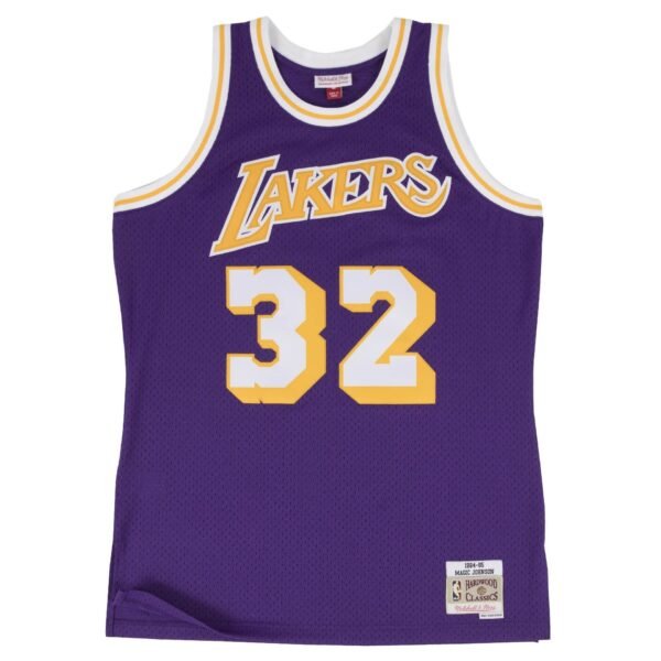 Earvin 'Magic' Johnson Los Angeles Lakers 1984-1985 NBA Swingman Jersey Purple Mitchell & Ness