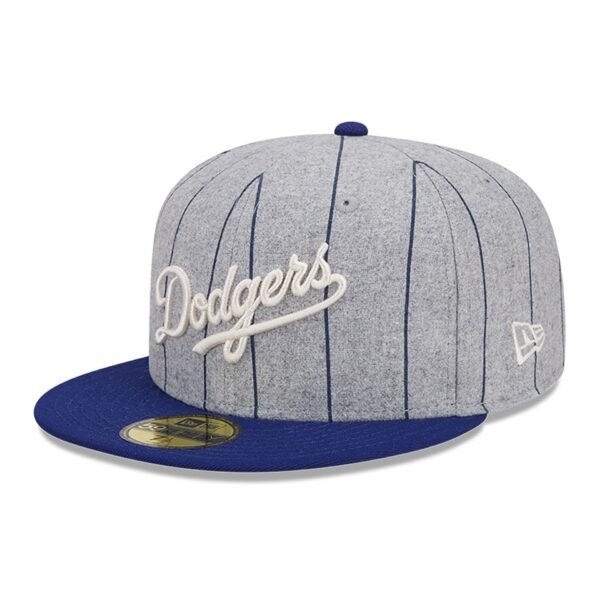 Los Angeles Dodgers Heather Pinstripe MLB 59FIFTY Fitted New Era