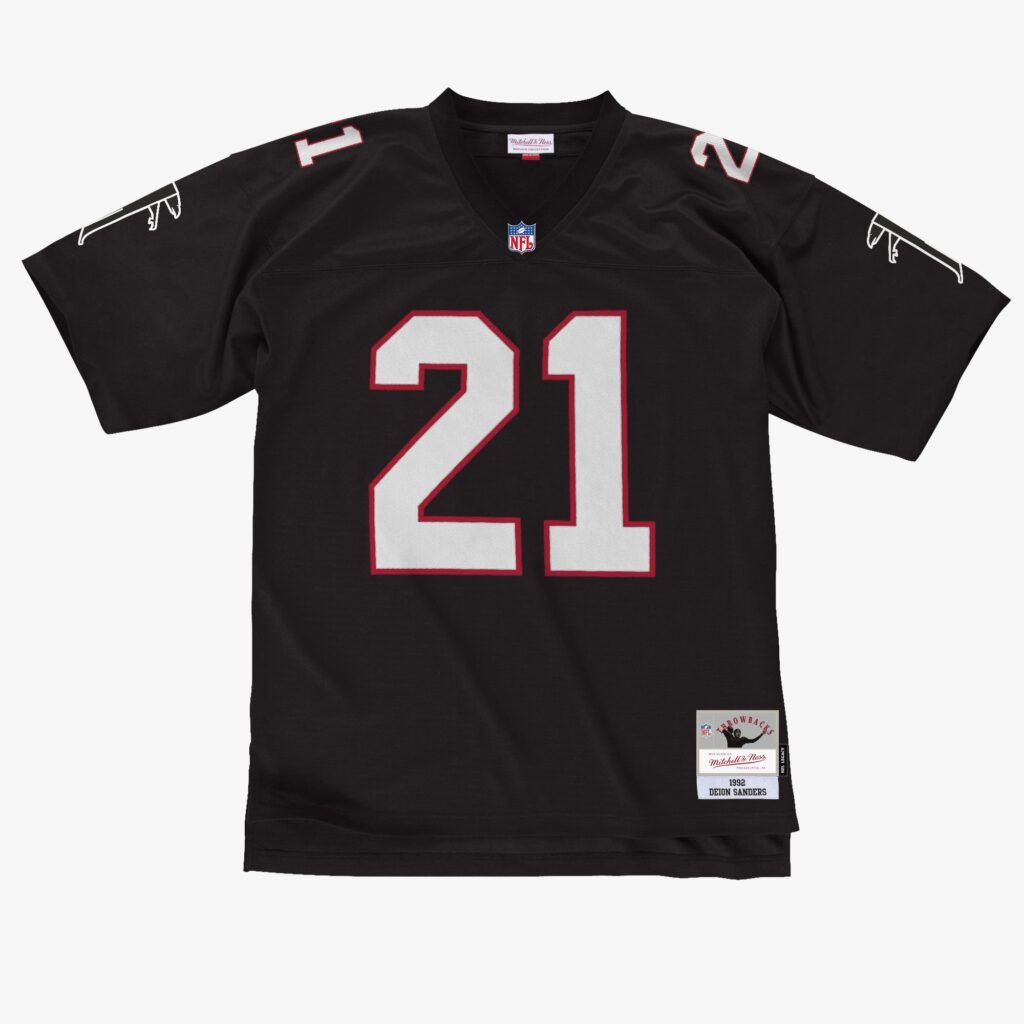 Deion Sanders Atlanta Falcons 1995 NFL Legacy Jersey Mitchell & Ness Black