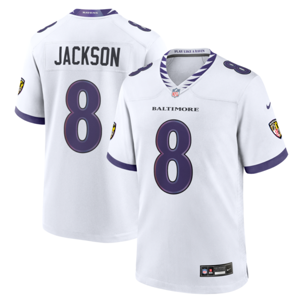 Lamar Jackson Baltimore Ravens 2026 Road NFL Game Jersey Nike