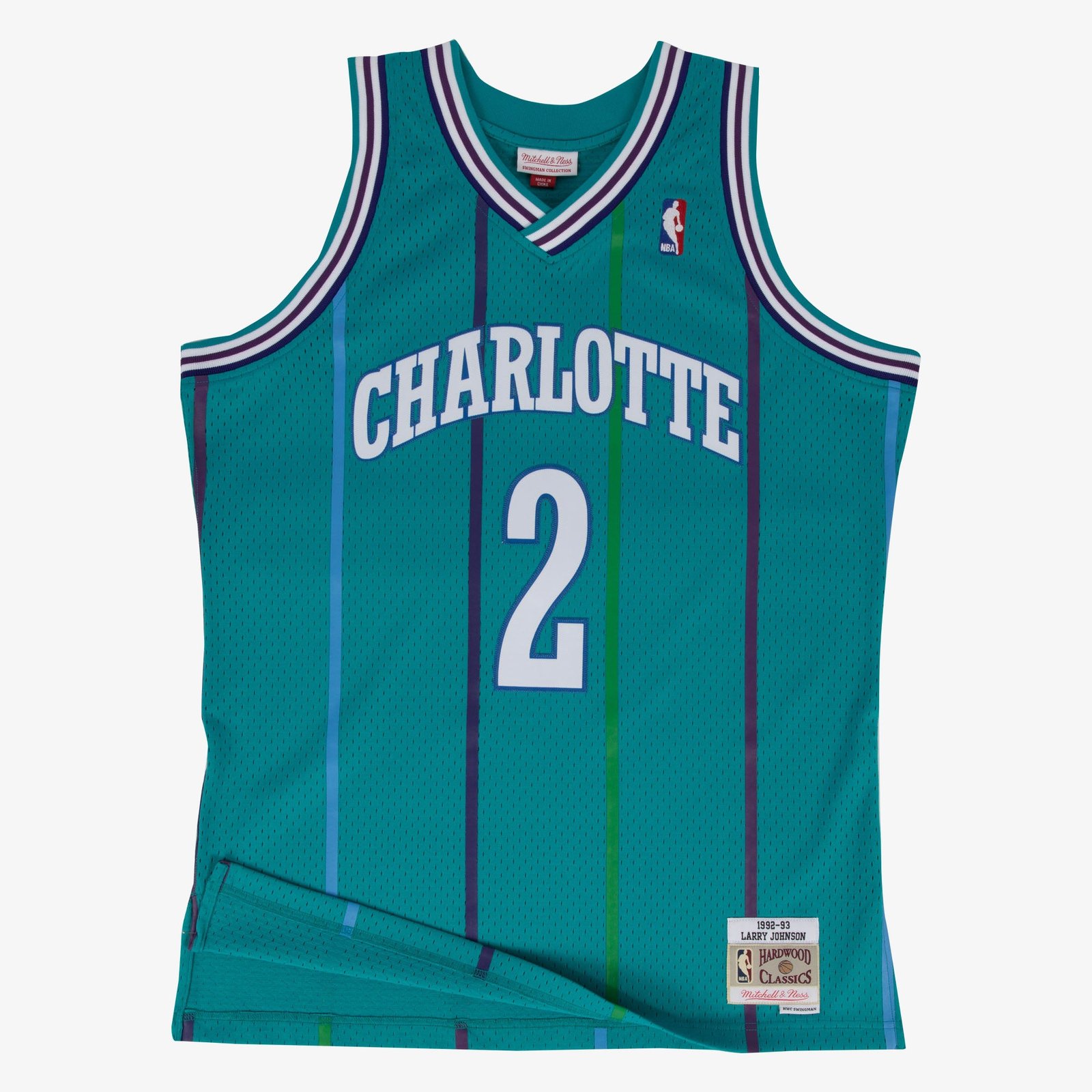 Larry Johnson Charlotte Hornets 1991-1992 Home NBA Swingman Jersey Mitchell & Ness