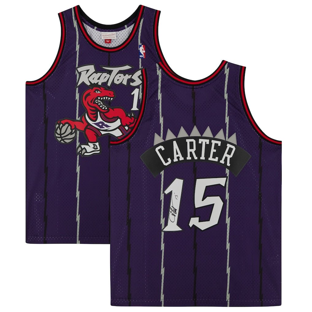 Vince Carter Toronto Raptors Fanatics Authentic Autographed Purple Mitchell & Ness 1999 Hardwood Classic Swingman Jersey