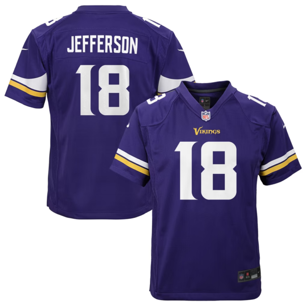 Youth Justin Jefferson #18 Minnesota Vikings Nike White Purple NFL Jersey
