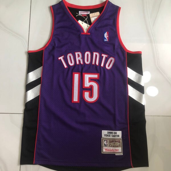Vintage Toronto Raptos 15 Vince Carter Dense Embroidery Men Basketball Jersey Mitchell & Ness