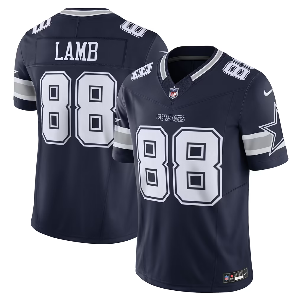 Adult Nike CeeDee Lamb Navy White Dallas Cowboys Vapor F.U.S.E. Limited Jersey - Image 2