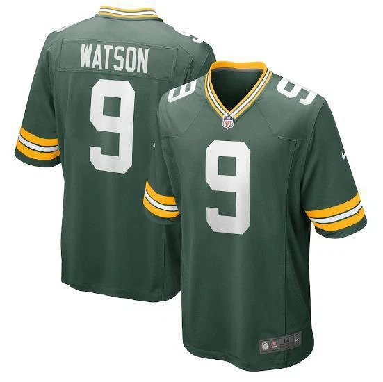 Green Bay Packers #9 Christian Watson White Green Jersey Nike
