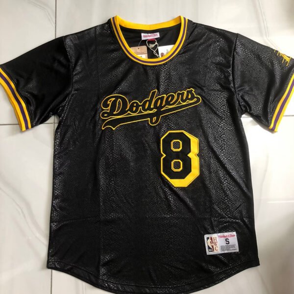 Los Angeles Dodgers Baseball X Kobe Bryant Front 8 Back 24 Black T-shirt