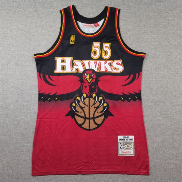 Stitched Men Dikembe Mutombo 55 Atlanta Hawks Jersey