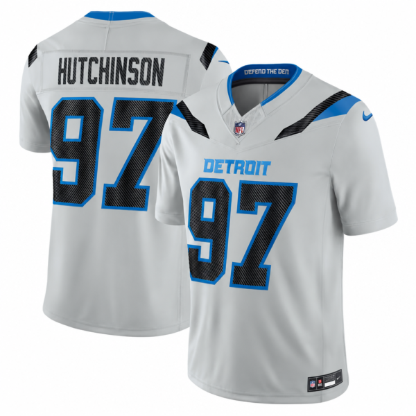 Mens Nike 0 1 14 16 20 87 97 Silver Detroit Lions 2026 Rivalries Collection Stitched Limited Jersey