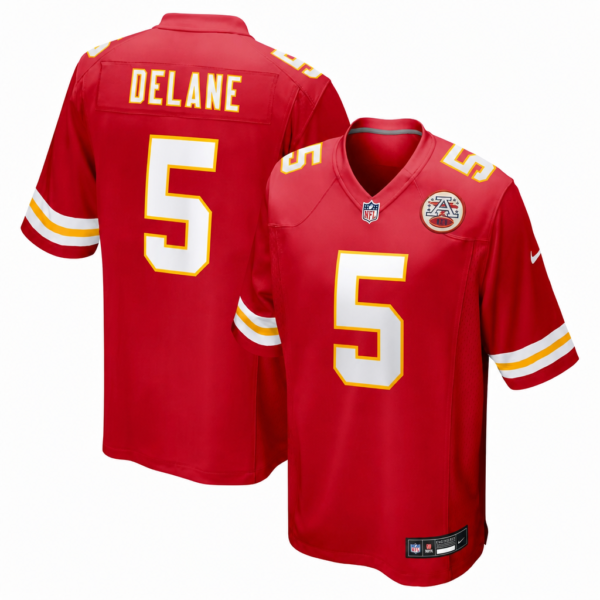 Men's Nike Mansoor Delane White Kansas City Chiefs Game Jersey