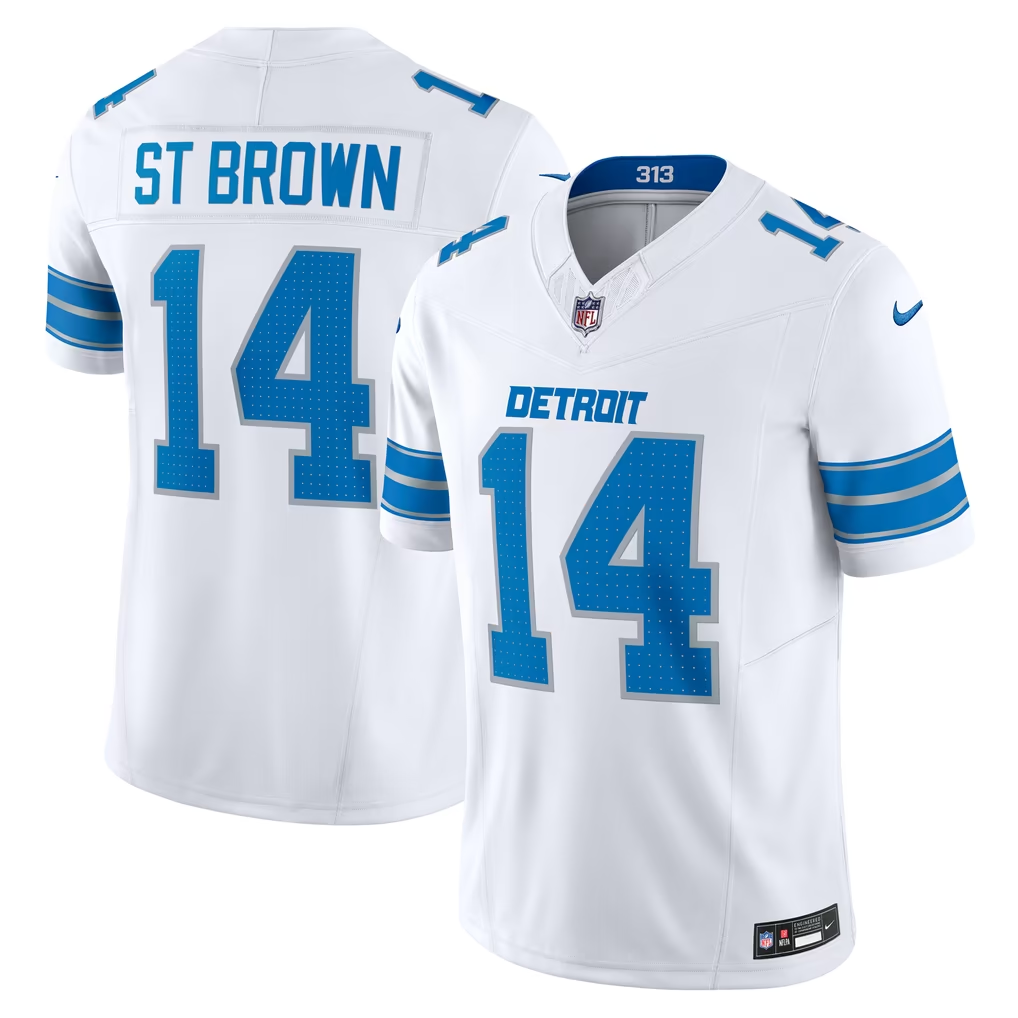 3rd Generation Detroit Lions Hutchinson Gibbs St Brown Goff Wiiliams Teslaa Nike NFL Jerseys - Image 12