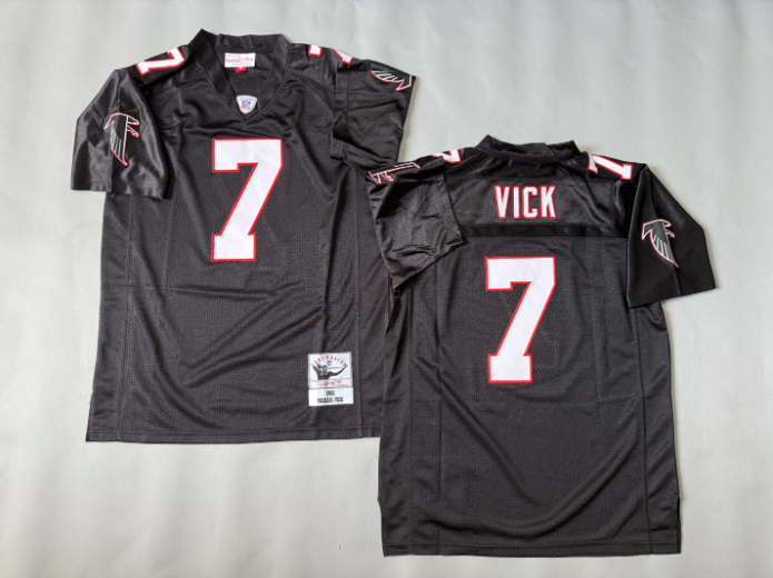 Michael Vick #7 Atlanta Falcons Retro American Football Jersey - Image 4