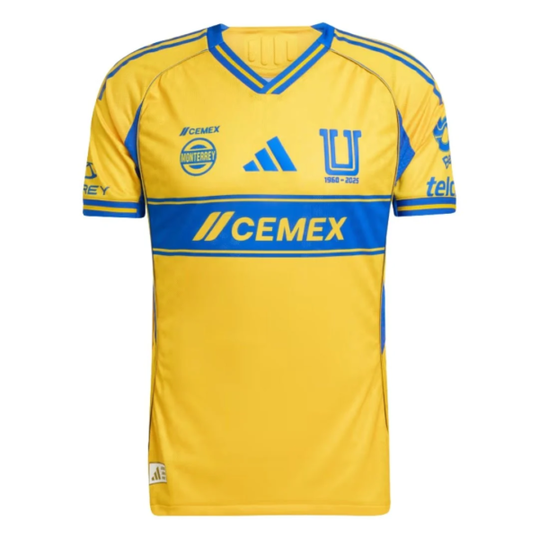Tigres UANL Home Jersey 2025/26 Adidas Authentic Soccer shirt