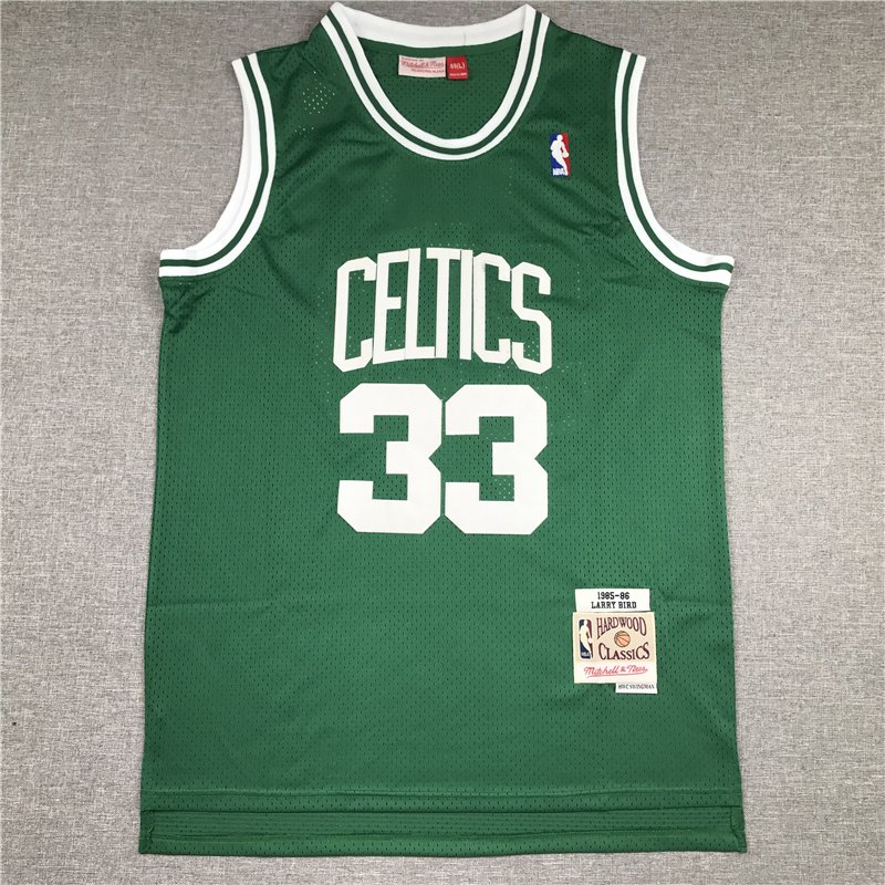 Mitchell & Ness Boston Celtics #33 Bird White Green Basketball Stitched Jerseys