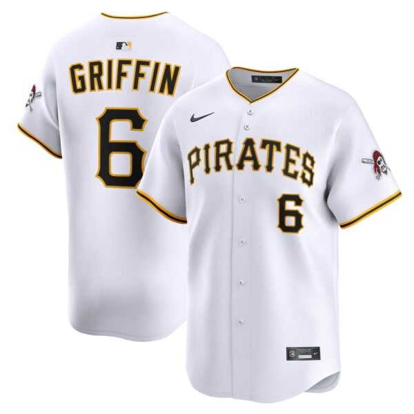 Pittsburgh Pirates #6 Griffin White Black Stitched Men NFL Shirts Nike