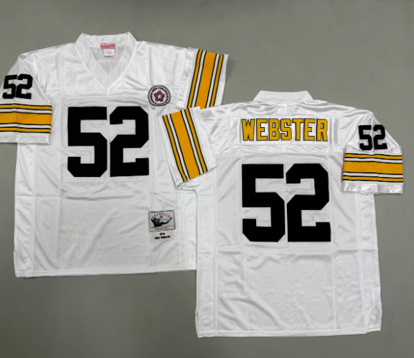 No.52 Mike Webster Pittsburgh Steelers Classic Authentic Black Rugby Jersey