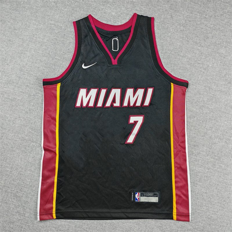 Giannis Antetokounmpo 7 Miami Heat Basketball Jersey Youth - Image 2