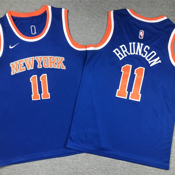 New York Knicks Embroidery Brunson #11 Nike Jersey Youth