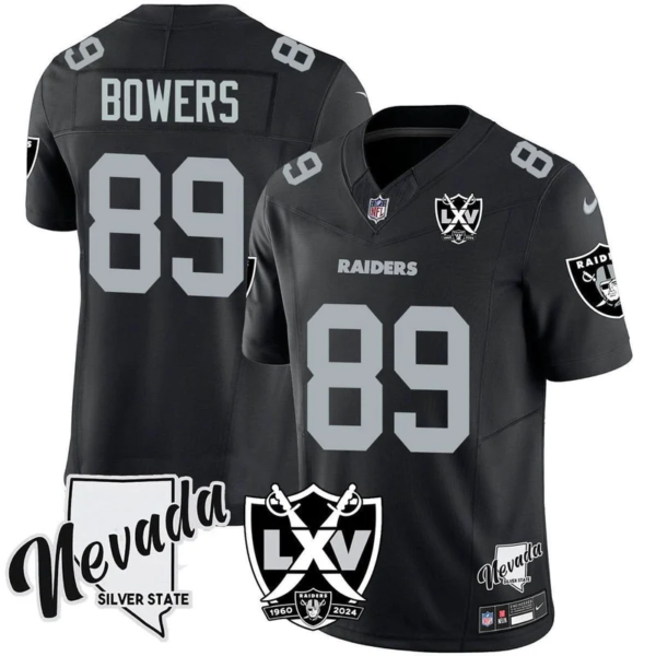 keante LV.Raiders #89 Brock Bowers Player 2026 Vapor Limited Home Game Stitched Jerseys