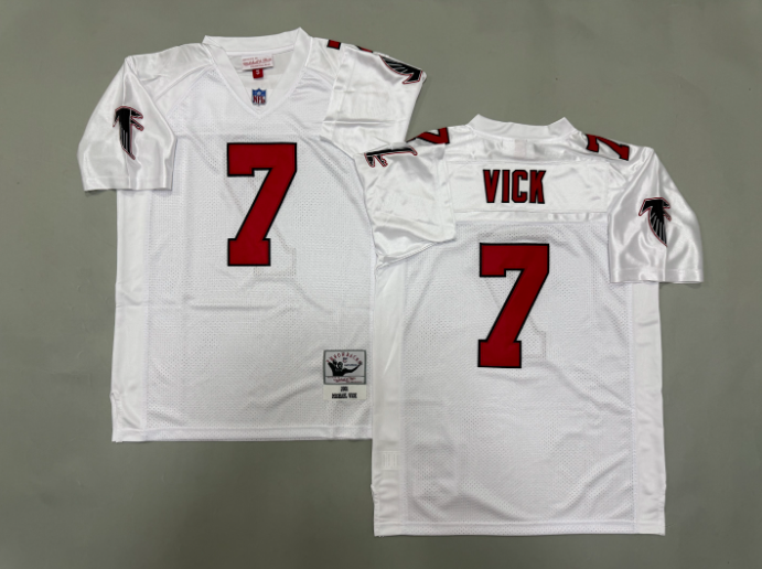 Michael Vick #7 Atlanta Falcons Retro American Football Jersey - Image 3