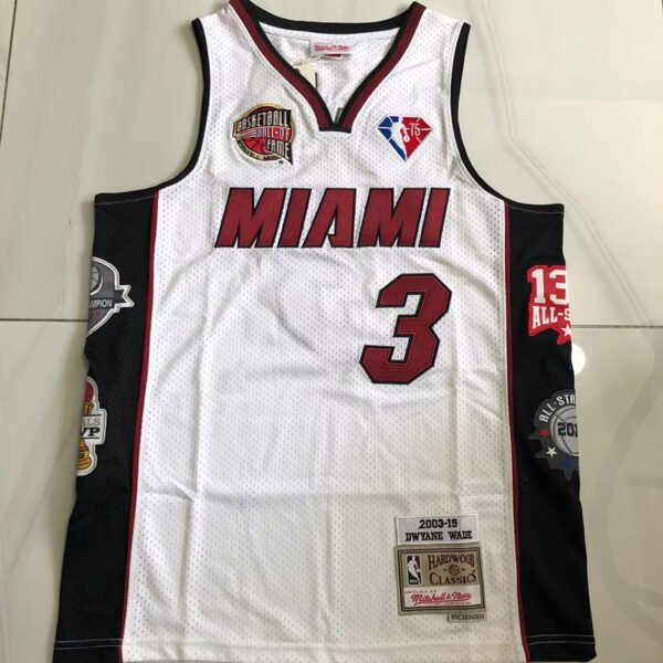 Naismith Hall of Fame Dwyane Wade Miami Heat Jersey Mitchell & Ness