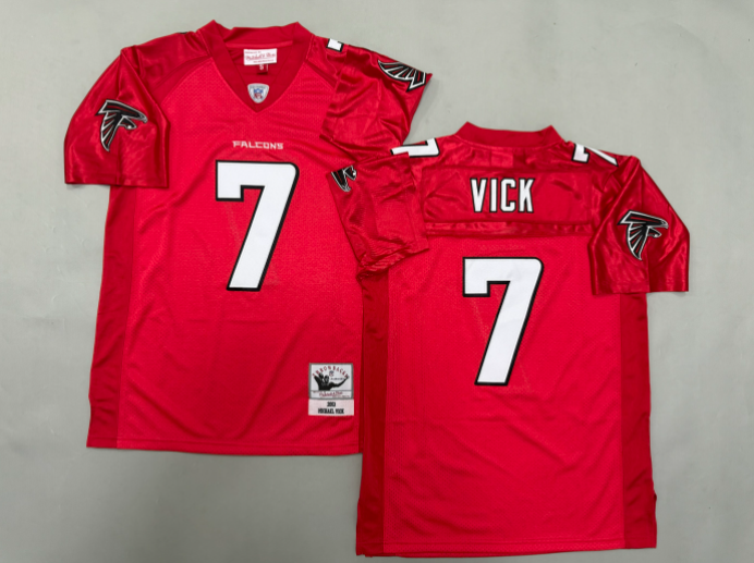 Michael Vick #7 Atlanta Falcons Retro American Football Jersey - Image 2