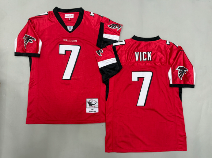 Michael Vick #7 Atlanta Falcons Retro American Football Jersey