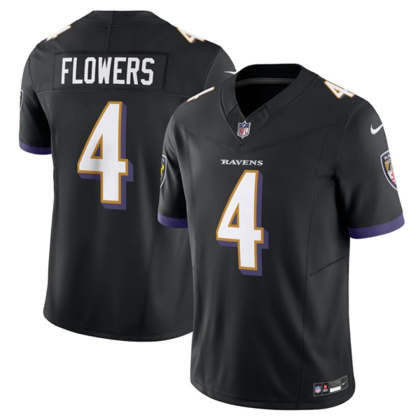 Zay Flowers Baltimore Ravens Nike Alternate Vapor F.U.S.E. Limited Football Jersey