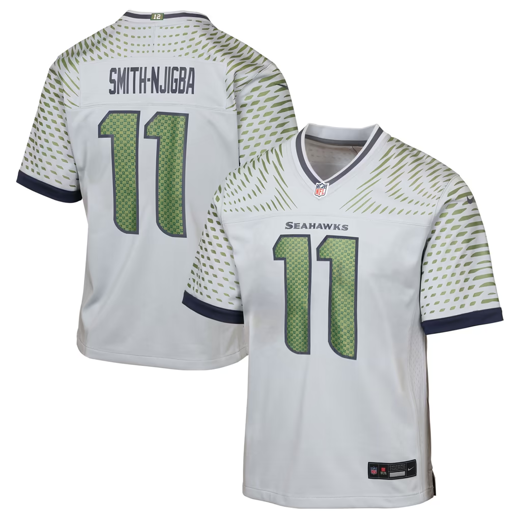 Youth Nike Jaxon Smith-Njigba Navy Seattle Seahawks NFL Jersey - Image 2