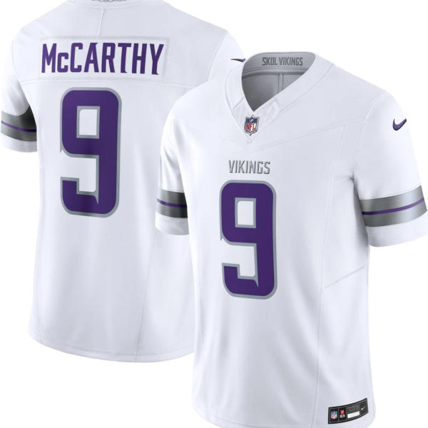 Men's Nike J.J. McCarthy White Minnesota Vikings Vapor F.U.S.E. Limited Jersey