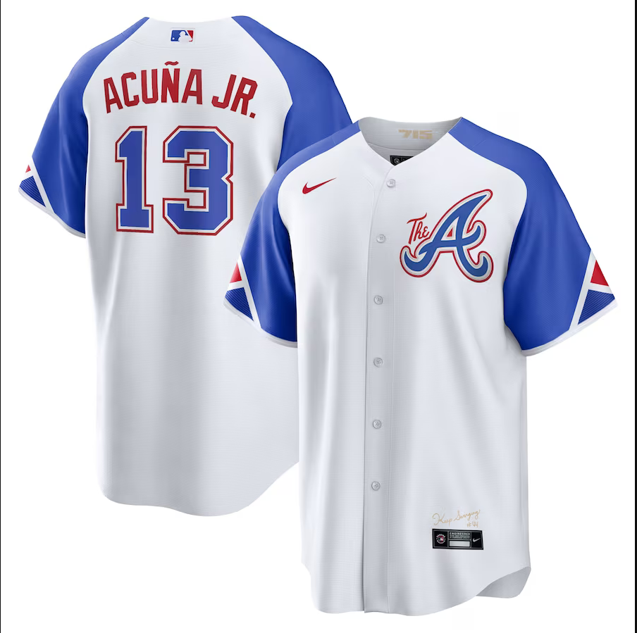 Nike Ronald Acuña Jr. #13 Atlanta Braves Stitched Men Baseball Shirt - Image 6