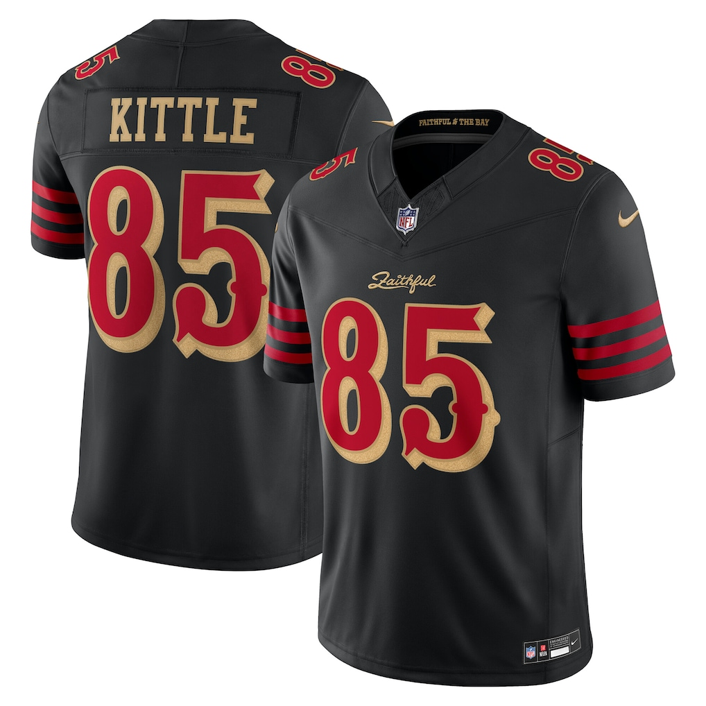 Men's San Francisco 49ers Warner Rice Lott Purdy Nike Black Rivalries Collection Stitched Limited Jersey - Image 5