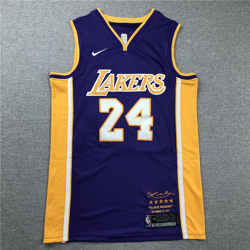 5 Styles Stitched Retro Men 24 Kobe Bryant Los Angeles Lakers Jersey - Image 2