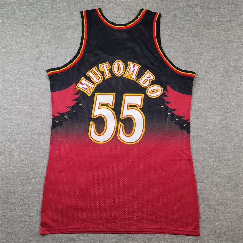 Stitched Men Dikembe Mutombo 55 Atlanta Hawks Jersey - Image 2