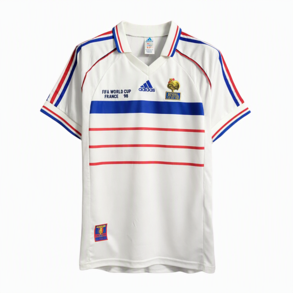 Adidas 1998 White France Away Zidane #10 Football Jersey