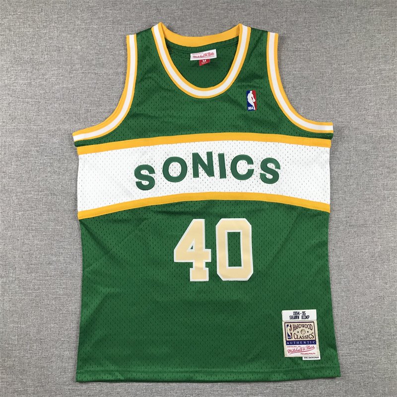 Shawn Kemp Seattle SuperSonics Embroidered Youth Basketball Shirts - Image 3