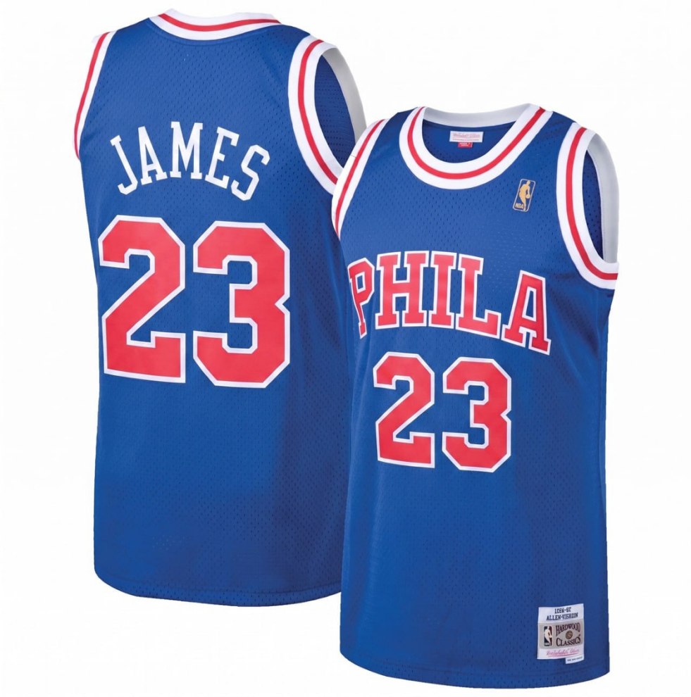 Retro Designs Philadelphia 76ers LeBron James Jerseys Mitchell & Ness - Image 4