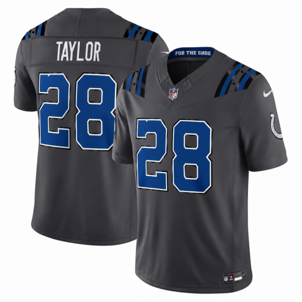 Jonathan Taylor Jones Warren Anthracite Indianapolis Colts 2026 Rivalries Collection Stitched Limited Jersey