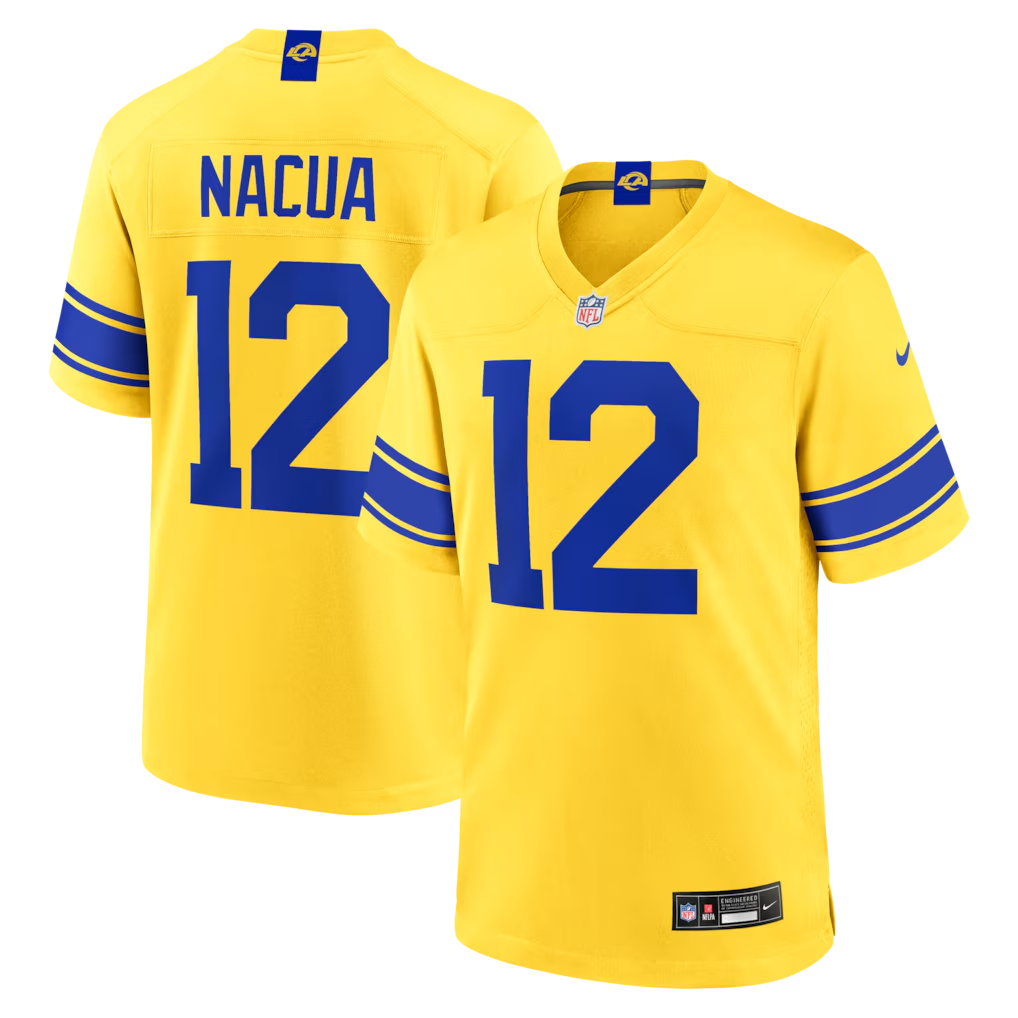 New Season Yellow Rams Stafford Garrett Nacua Williams American Football Jersey Nike - Image 2