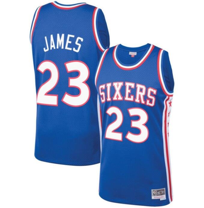 Retro Designs Philadelphia 76ers LeBron James Jerseys Mitchell & Ness - Image 3