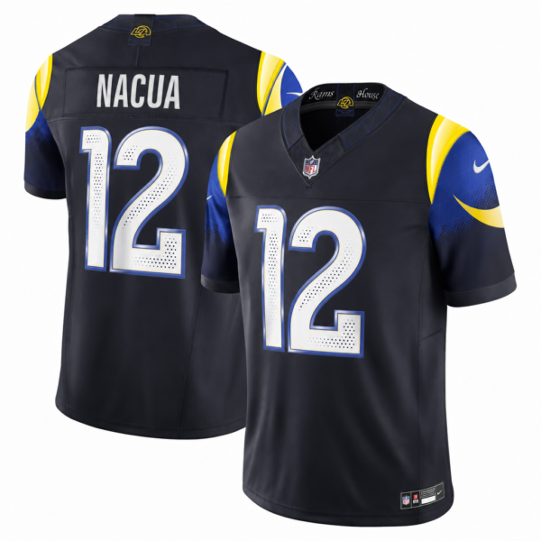 Black Edition Rams 9 Stafford 12 Nacua 23 Williams 95 Garrett NFL Jerseys