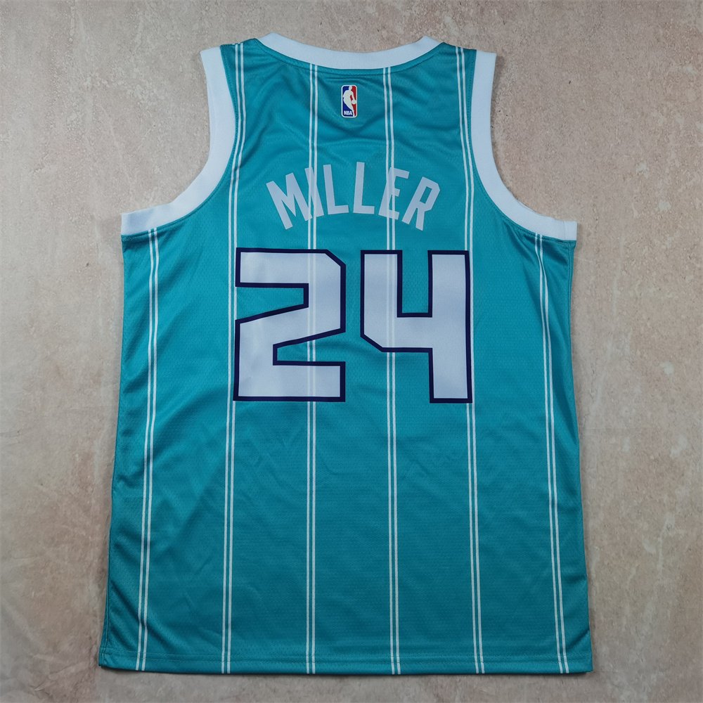 Charlotte Hornets Icon Edition #24 Miller Jordan Dri-FIT NBA Swingman Jerseys - Image 2