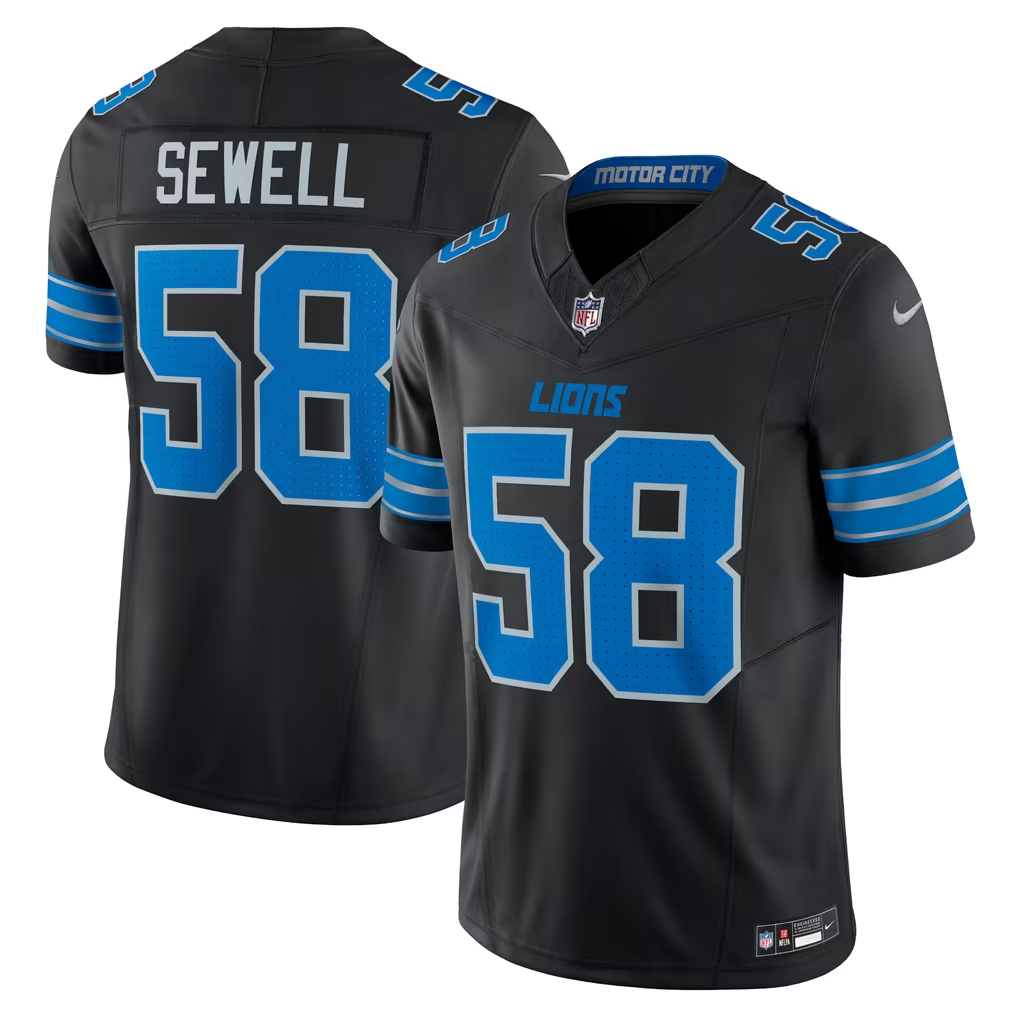 3rd Generation Detroit Lions Hutchinson Gibbs St Brown Goff Wiiliams Teslaa Nike NFL Jerseys - Image 9