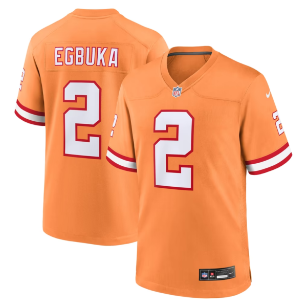 Emeka Egbuka White Red Orange Tampa Bay Buccaneers Nike Alternate Game Player Jersey